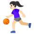 ⛹🏻‍♀️ woman bouncing ball: light skin tone display on Google